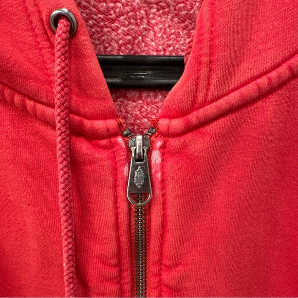 Free People Movement Sprint to The Finish Full Zip Hoodie Red Oversized M - Picture 3 of 5